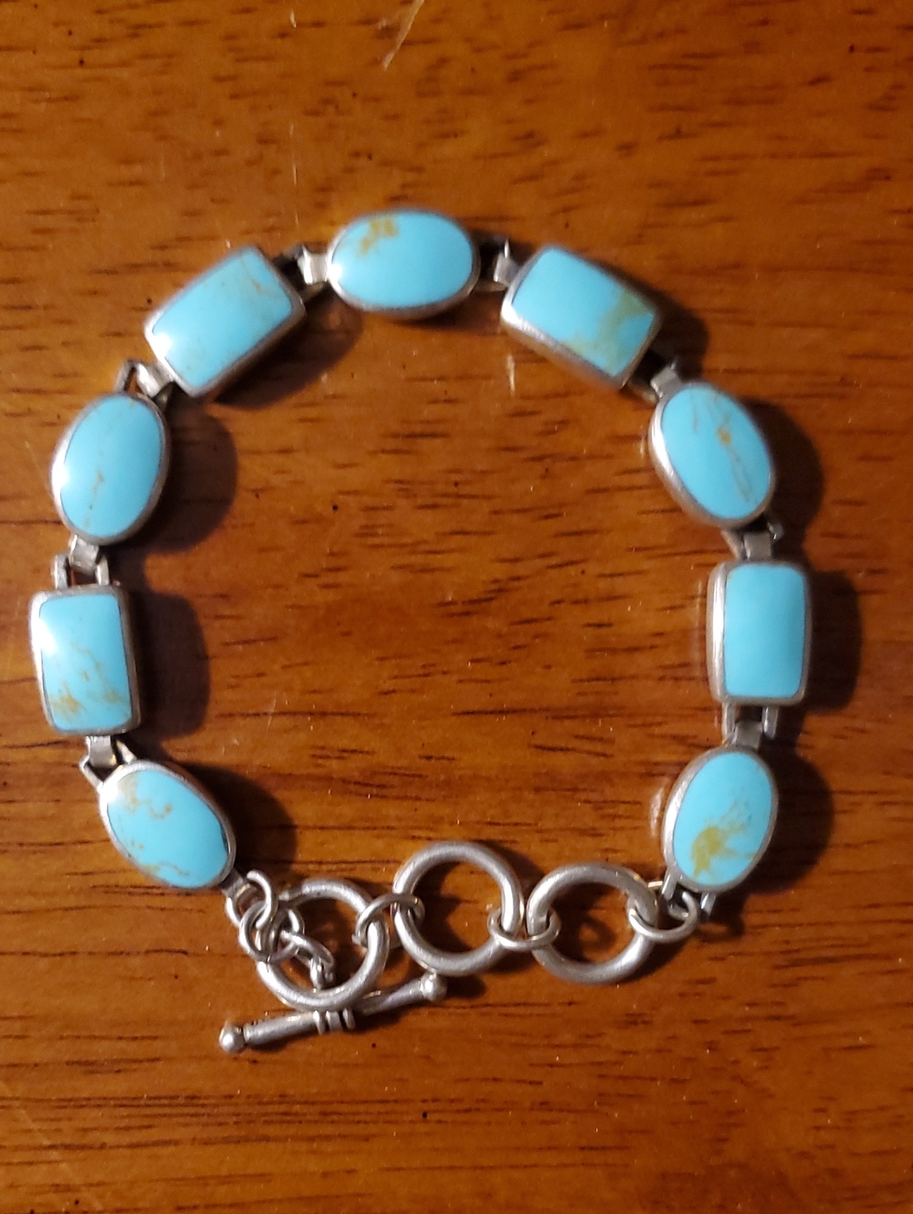 Turquoise Sterling Silver Bracelet  Vintage Sterling  Silver 925